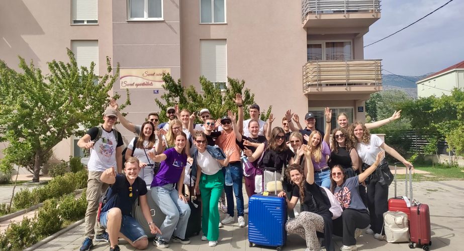 Groepsfoto voor appartement Groepsfoto voor appartement